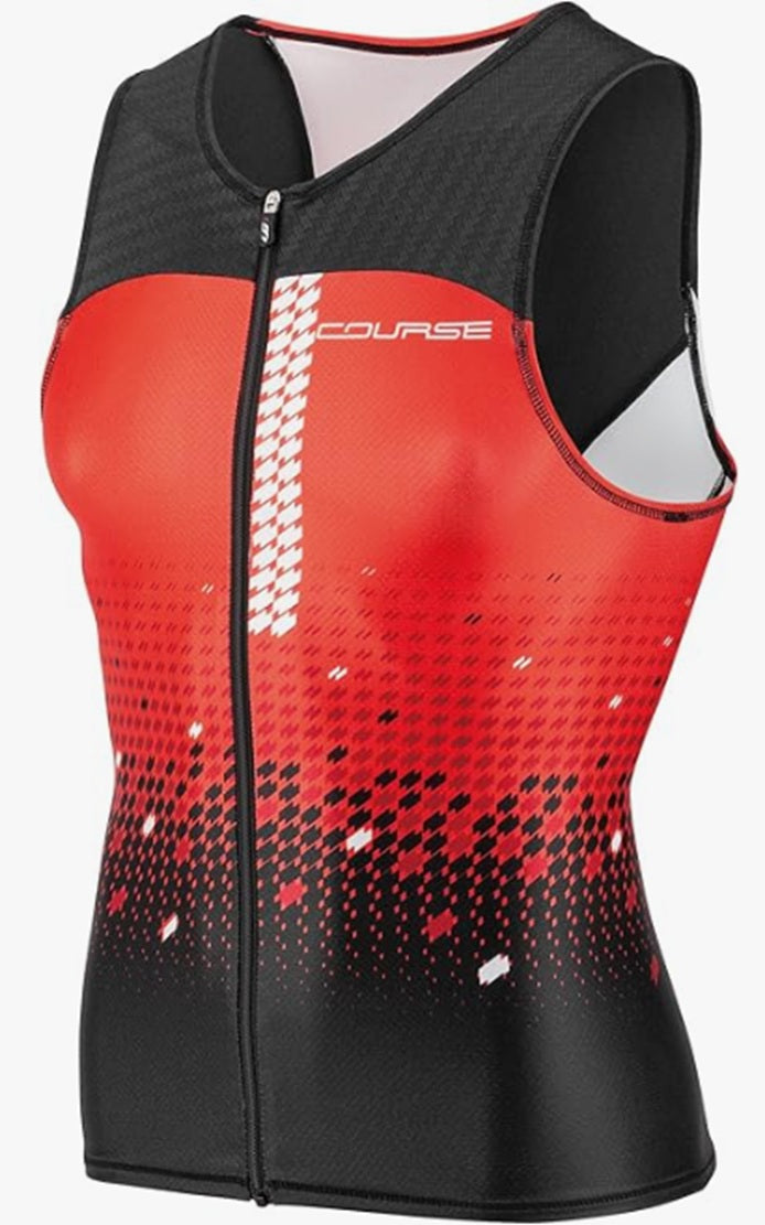 Louis Garneau Tri Course S/L Jersey MD Black/Flame
