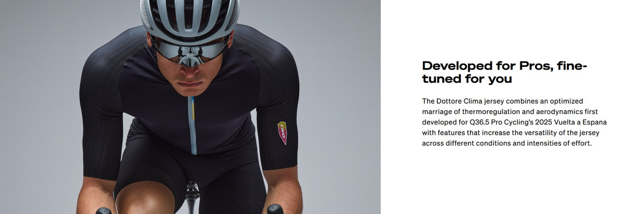 Q36.5 Dottore Clima Full Zip Short Sleeve Cycling Jersey