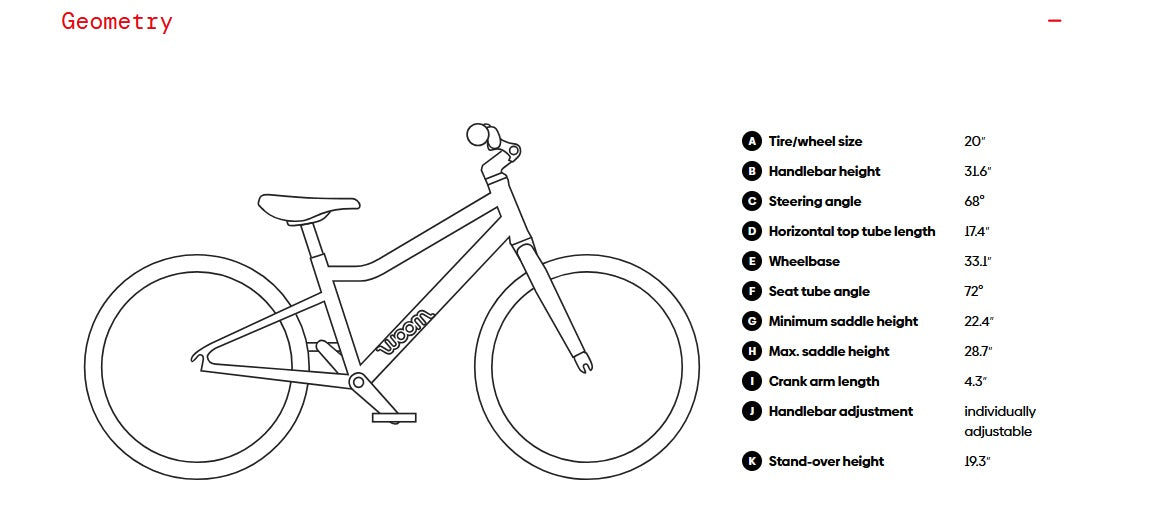 Woom GO 4 20" 7 Speed Kid's Bike (Recommended for Height 3'9" to 4'3")