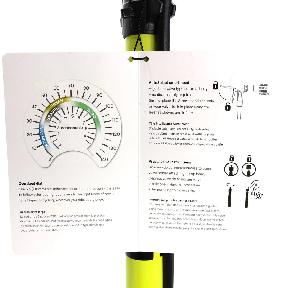 Cannondale Essential Floor Pump Yellow