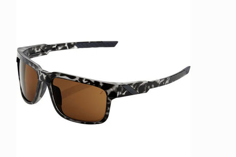 100% Type-S Performance Sunglasses - Matte Black Havana Frame with Bronze Lens