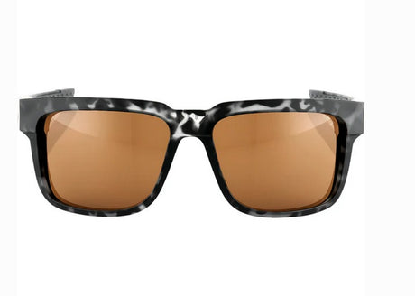 100% Type-S Performance Sunglasses - Matte Black Havana Frame with Bronze Lens