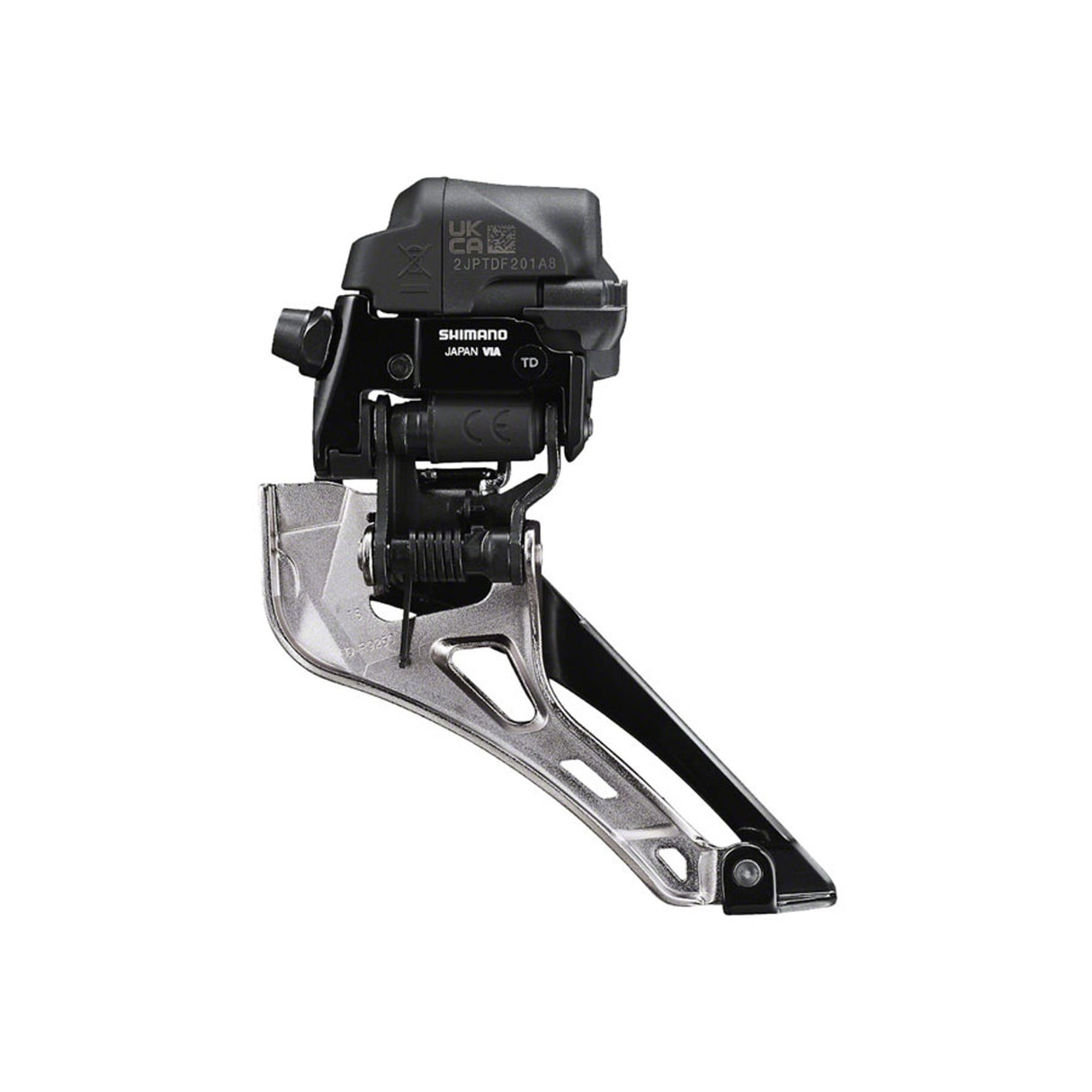 Dura-Ace FD-R9250 Di2 Front Derailleur - 2x12-Speed, Braze-on, Down Swing, For 50-55t Max, Black/Silver