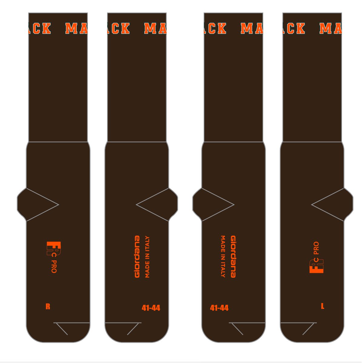Team Hurricanes x Mack Cycle Giordana FRC-Pro "Hunting Season" Tall Cycling Sock