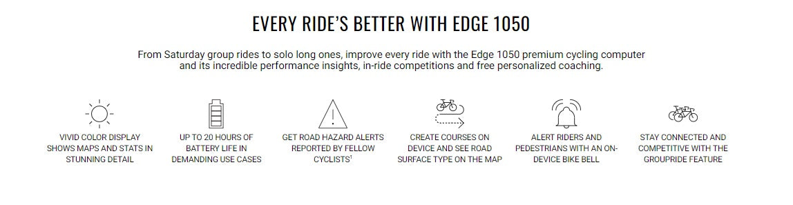 Edge 1050 Premium Cycling Computer