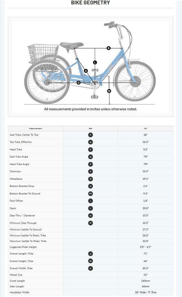 Sun E350-B1 Electric Trike Bicycle ( blem bike )