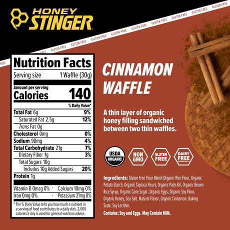Honey Stinger Gluten-Free Cookies & Cream Waffle