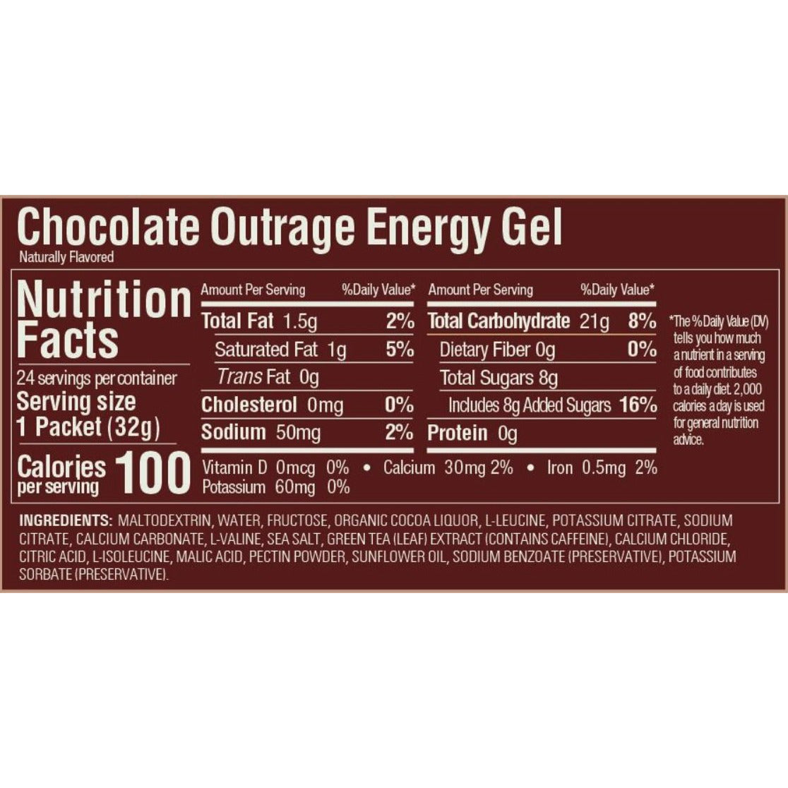 GU Energy Gel Chocolate Outrage (Individual)